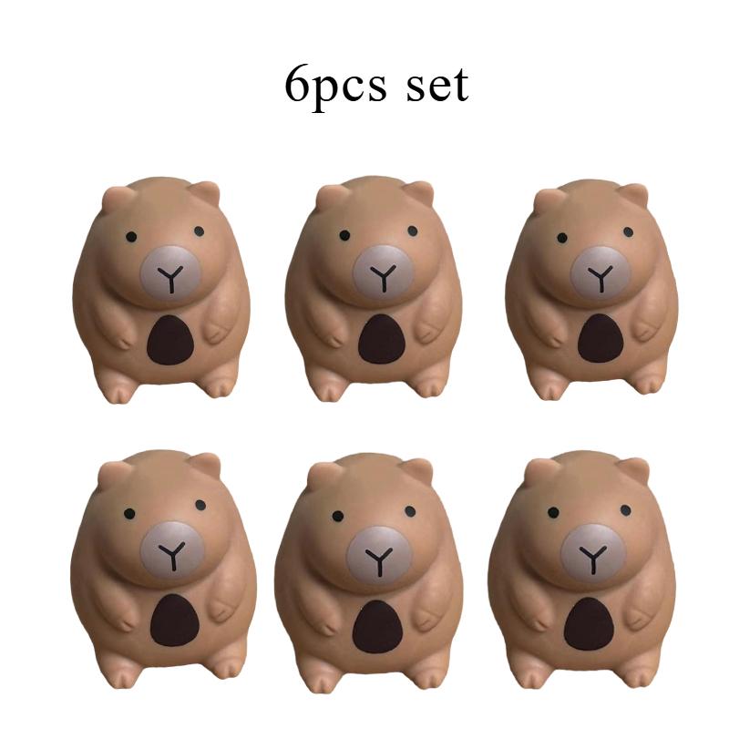 Cute Capibara Squeeze Toys Little Chubby Capybara Slow Rebound Release Squeeze Toy Kapibara Stress-relieving Mini Fidget Toys