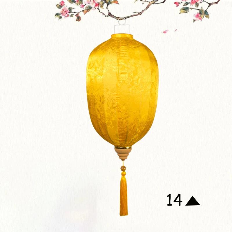 14/16inch Waterproof Chinese Silk Lantern Retro Japanese Vietnam Lantern Party Festival New Year Hanging Decor Palace Lantern