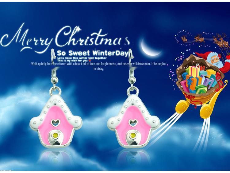 2018 European & American Christmas House Earrings Fashion Jewelry