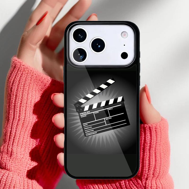 Film Movie Clapper Board Phone Case for iPhone 17 16 15 14 13 Pro Max Back Cover for 12 11 Pro Coque