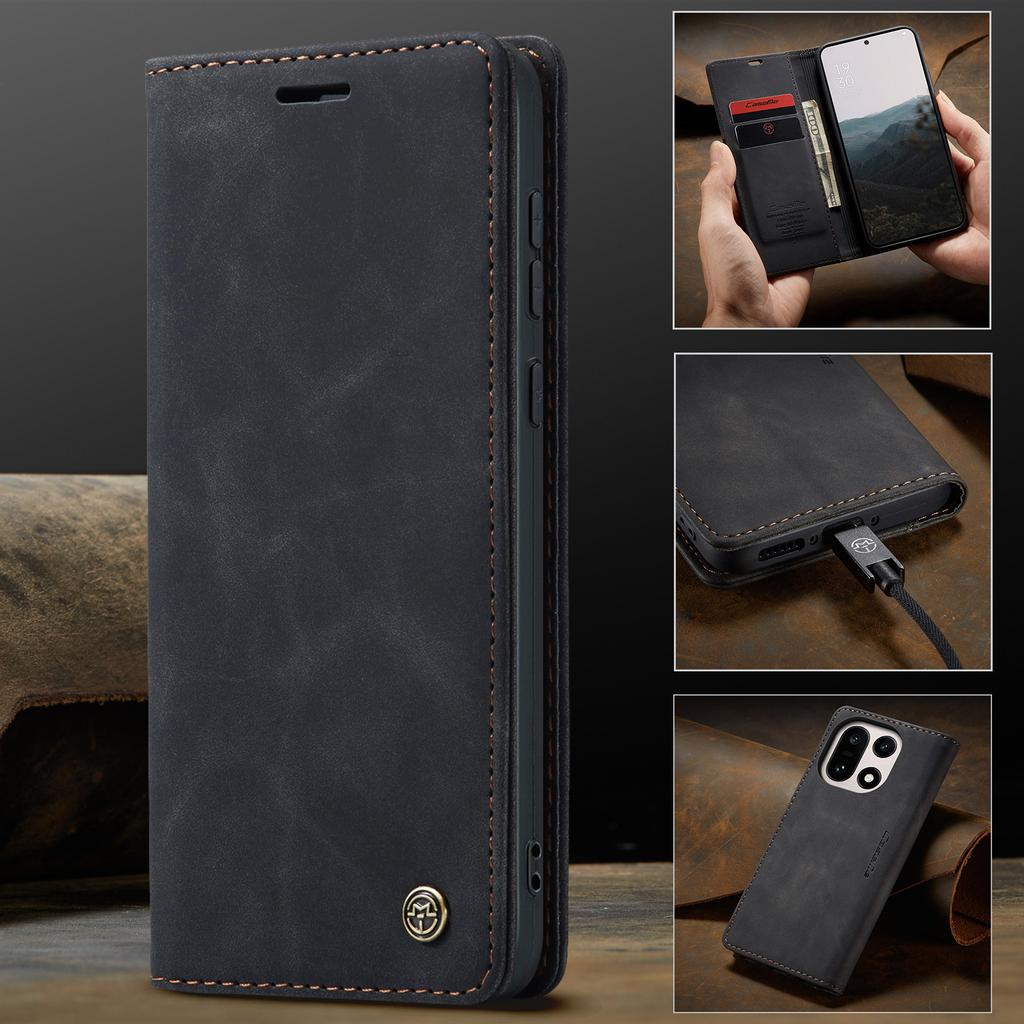 CaseMe Retro Magnetic Flip PU Leather Phone Case for Oneplus 15 Wallet Cover Phone Coque For Oneplus15 1+15