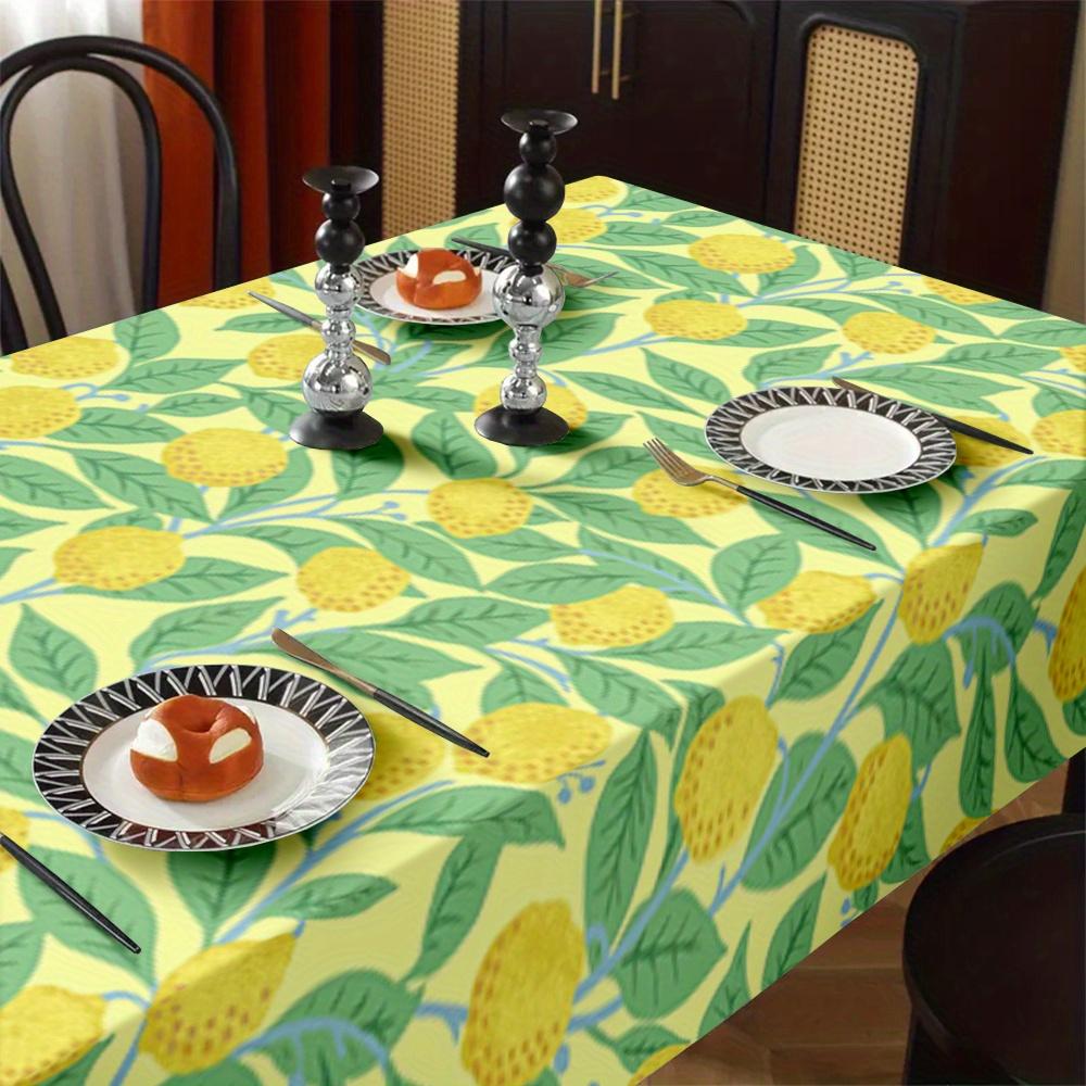 Vikama Light Luxury Lemon Pattern Manteles De Mesa Kitchen Table Tablecloth Party Holiday Decoration Vintage Home Decoration
