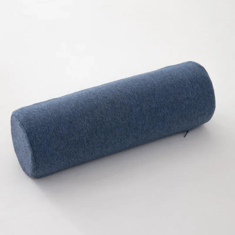 Cervicală pernă cu rolă pentru gât Pernă din spumă cu memorie Cilindru Pernă rotundă pentru ameliorarea durerii Perne pentru gât pentru suport de dormit Husă detașabilă