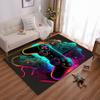Gaming Controller Carpet with Neon Cyberpunk Art for Living Room Suitable for Use As an Anti-slip for Living Room Bedroom Sofas