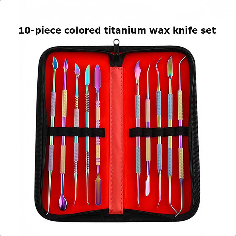 Set de 10 cuțite pentru sculptură în ceară dentară (10 bucăți) Unelte de sculptat din oțel inoxidabil Instrument de umplere a protezelor Dentare Echipament de laborator dentar