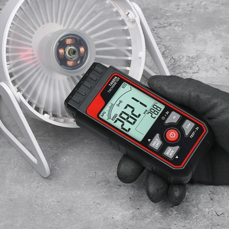 Digital Tachometer 2.5-99999RPM Non-contact LasersRotation Speed Meter Memory Function for Car Motor Fan Washing Machine