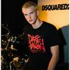 Trend DSQ Quadratic Summer Micro Loose Men's T-Shirt D2 European and American Personality Trend Autumn Top Student Bottom Shirt