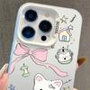 Cute White Dog Phone Case, Compatible with iPhone 11/12/16/17 Pro Max, Full Coverage, Drop Protection, Soft XR Case