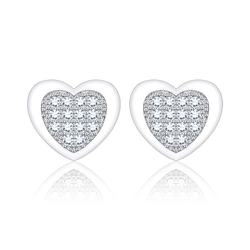 

Серьги Sweet Love Flashing Peach Heart для студентов, универсальные серьги для девочек