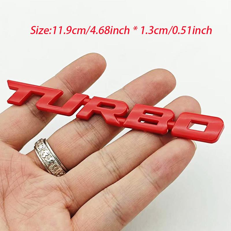 Car Sticker Turbocharged Turbo ABS 3D Badge Car Modification Accessories Rear Marking Side Marking Decorative Car-Sticker