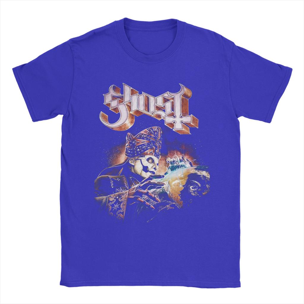 Ghost Band Rock Metal T Shirts for Men 100% Cotton Funny T-Shirts Round Neck  Tees Short Sleeve Clothing Graphic
