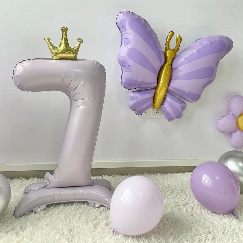 Butterfly Aluminum Foil Balloons 1/5pcs Birthday Air Globos Baby Shower Balloons Party Decoration Supplies Photo Props