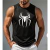 Summer New Trend Men's Pullover Round Neck Mesh Bottom Shirt Sports Fitness Swimming Running Shirt Sleeveless Vest Quick Dry