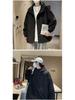 Men's Retro Baseball Jacket: Hooded, Loose-Fit, Casual, Solid Color for Spring/Autumn