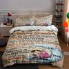 Text Hugging Illustration Bedding Duvet Cover Sets Duvet Covers Pillowcases, Birthday Gifts (1 * Duvet Cover 2 * Pillowcases, Without Duvet Insert)