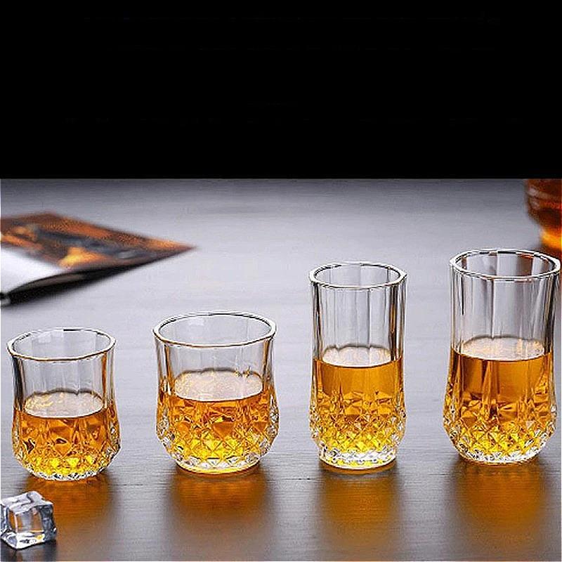 2pcs Set Drinkware 7.8oz/10.2oz/10.8oz/12.9oz Diamond Relief Wine Cup Party Multiple Wine Glasses Ins Style Glass Cold Drink Cup