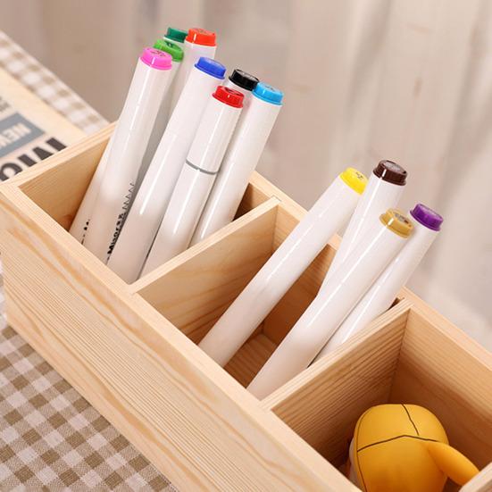 Paint Brush Storage Case Smooth Edge Burr Free Large Capacity Multiple Compartments Rectangular