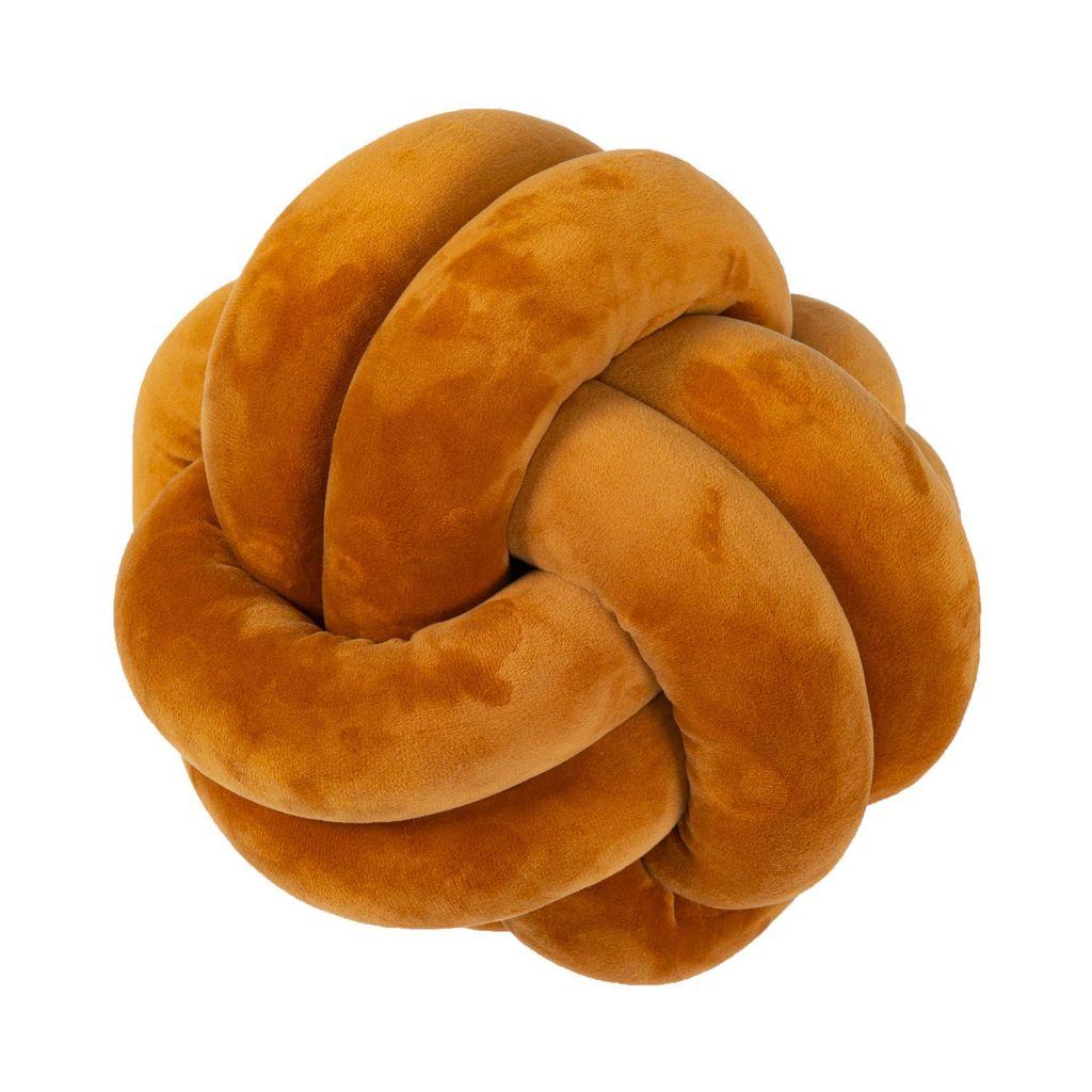 Nordic Style Plush Cushion With Knotted Spun Polyester Cover For Home Decor