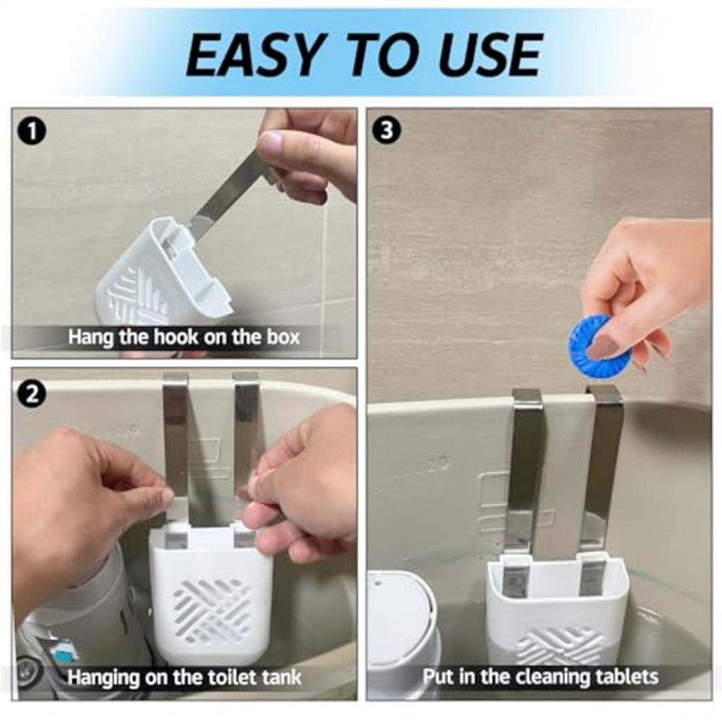 Toilet Bowl Tablet Holder Bracket Hook Toilet Tank Tablet Bracket For Hotel Home Residential Bathroom Workplace Apartment