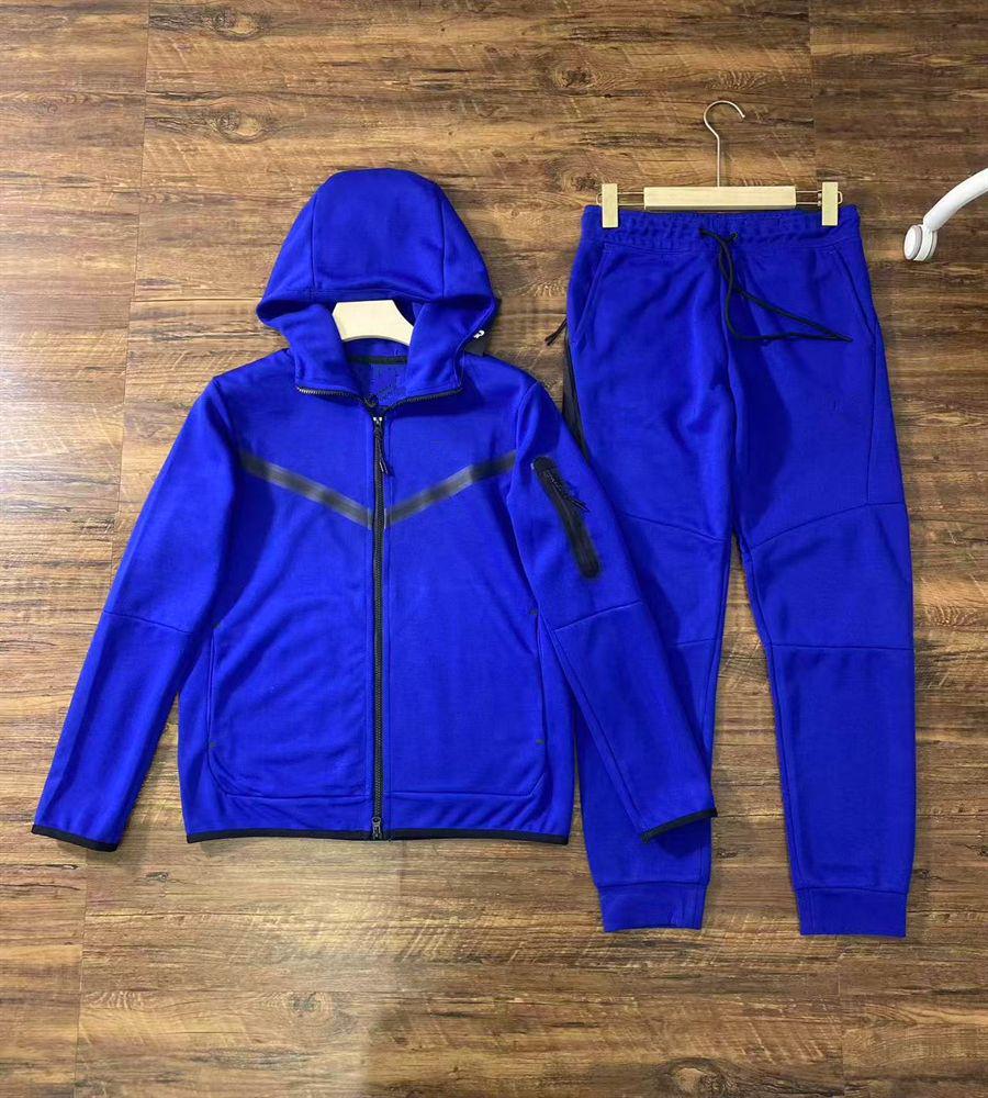 Completo da uomo in maglia con cappuccio multicolore per sport primaverili e autunnali