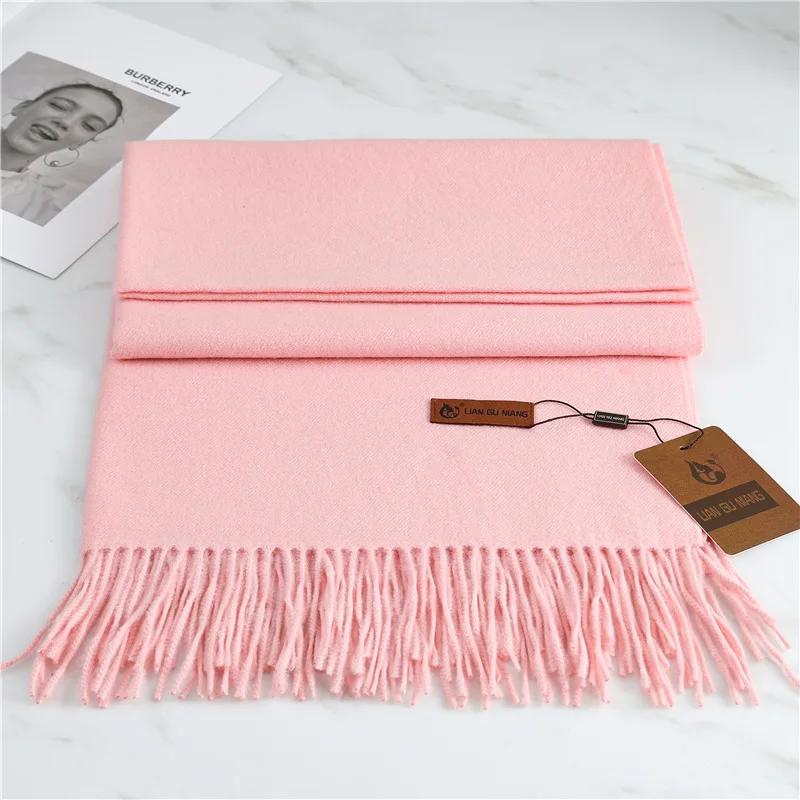 New Imitation Cashmere Thickened Warm Solid Scarf Winter for Men Women Shawl Fashion Neck Bib Long Scarves Headband Muffler