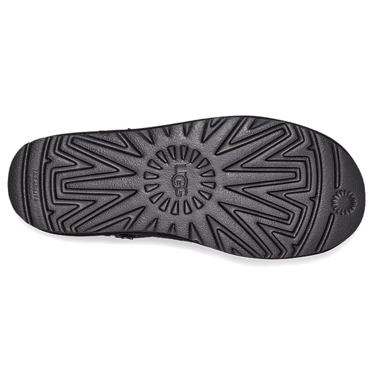 UGG Classic Ultra Mini Fringe Bling Fashion Retro Plush Warm Ankle Snow Boots Women Boots Black 1121576-BLK