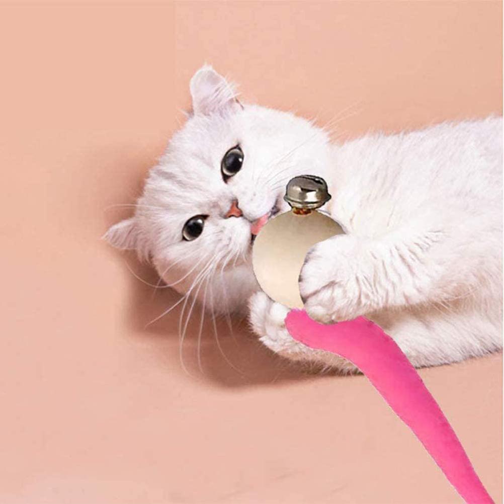 5 st Interaktiv Kattmaskboll med Klocka Roliga Vingliga Bollar Kattklockleksak Färgglad Kattungeleksak