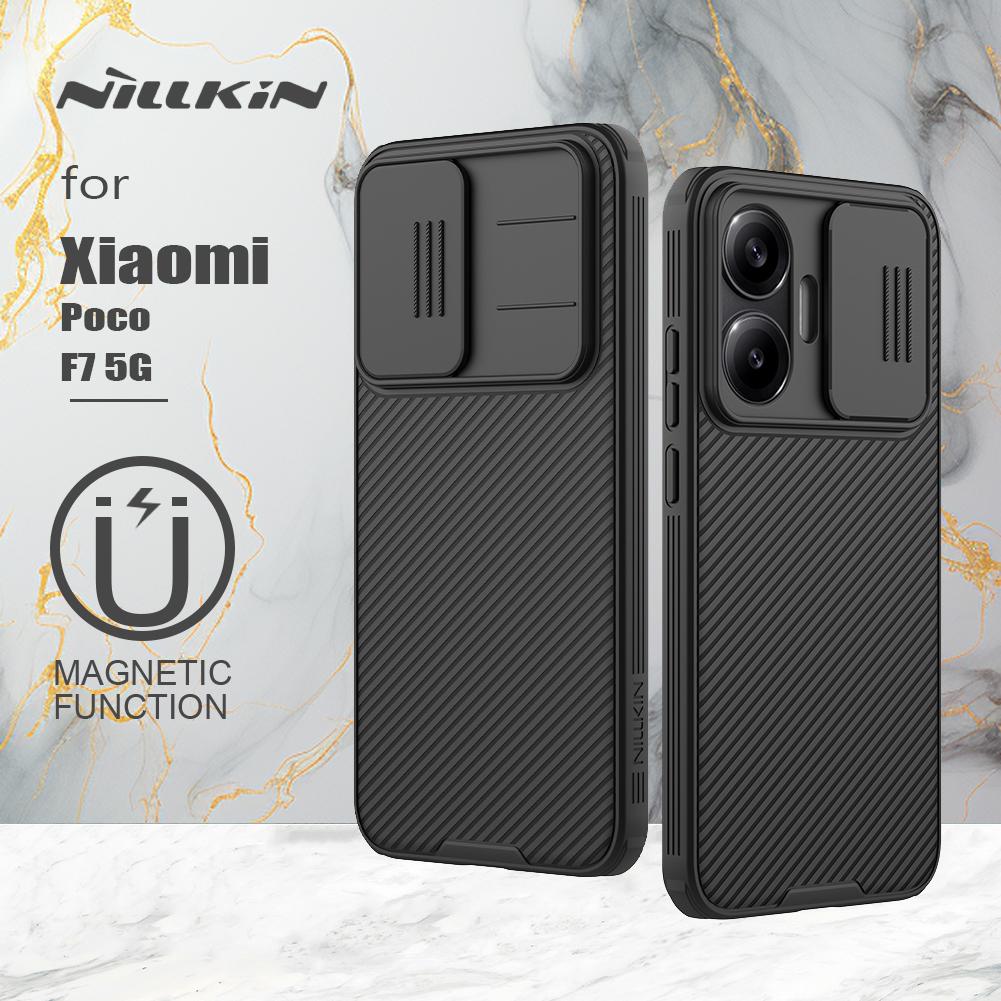 Custodia Nillkin Per Xiaomi Poco F7 5G Rigida in PC CamShield Pro Magnetica Copri Lente Scorrevole Protezione Cover Posteriore Custodia per Telefono