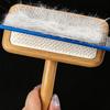 Dog Brush Wooden Dogs Comb Pet Hair Remover Dog Grooming Protect Brushes for Dogs Floating Hair Cleaning Comb Massage Cat Brush