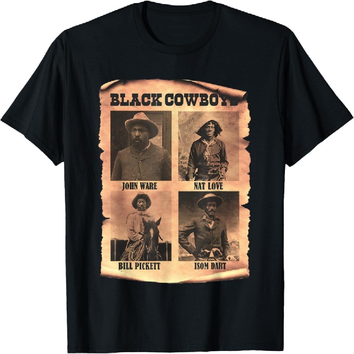 

Black Cowboys Black History Western Rodeo Melanin Texas T-Shirt XXXXXL різнокольоровий