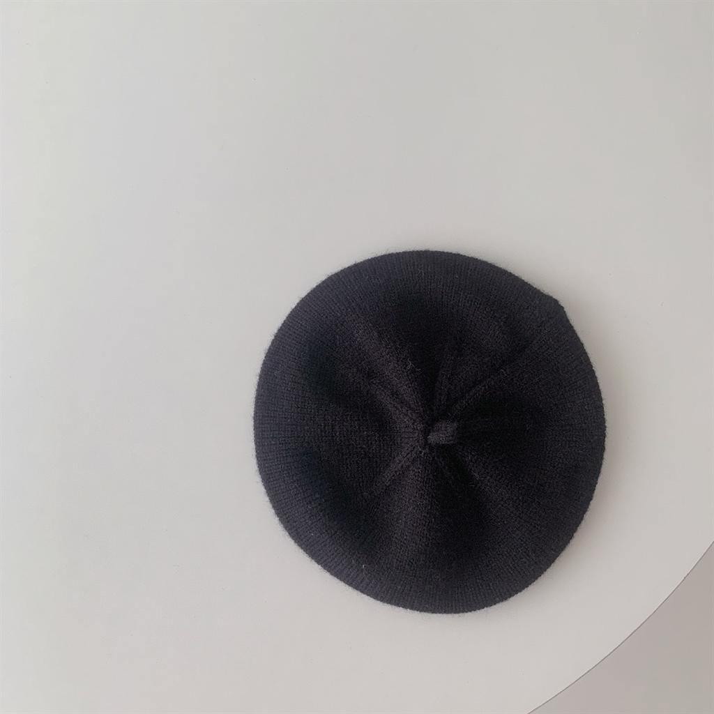 Autumn and Winter Baby Cute Beret Fashionable and Versatile Knitted Hat for Boys and Girls Candy Colored Pullover Hat  Painter Hat