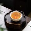 Sheep Fat Jade Porcelain Handmade Pinch Flower Cup White Porcelain Master Cup Girls Single Cup Ceramic Ladies Kung Fu Teacup