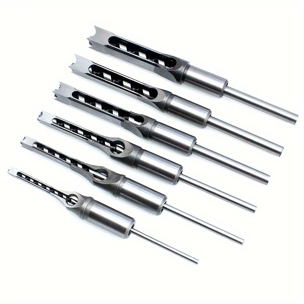 Woodworking Square Hole Drill Bits 6-30mm Manual DIY Wood Square Hole Opener Bearing Steel Wood Tenon Chiseling Square Hole Drill
