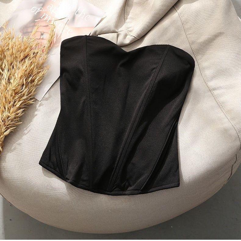Sexy Schlankmachendes Fischgräten-Bralette: Weste im europäischen und amerikanischen Stil mit hoher Taille, Brustpolstern und rutschfestem Streifenkorsett