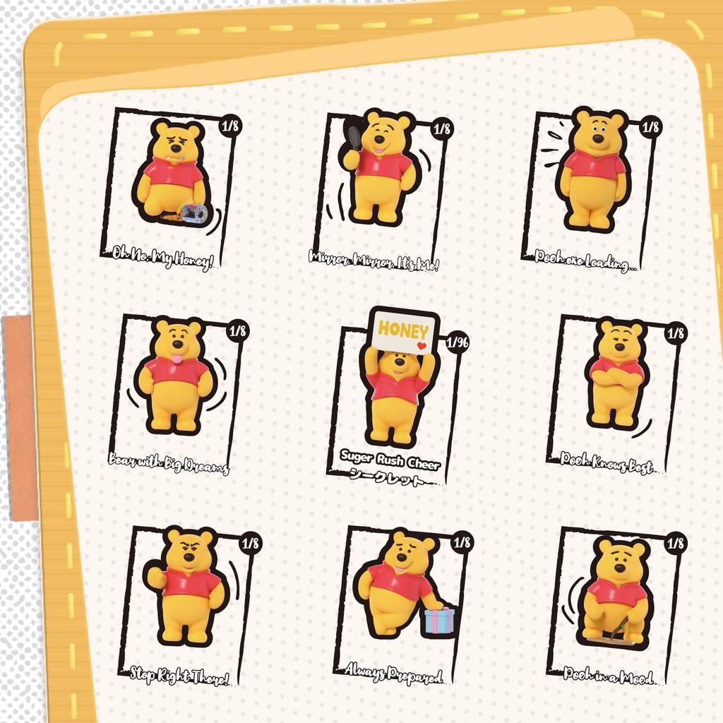 52TOYS BLINDBOX Winnie the Pooh Funny Faces the A Thousand Series Blind Box Disney Authentic Trading Figure Painted Gachapon Doll Perfect Gift for