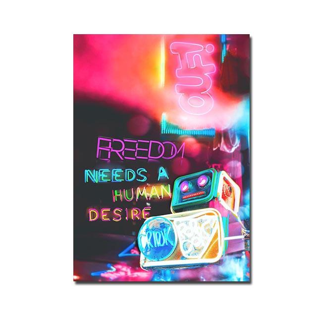 

Огни большого города Неоновый эффект Холст Картина Скандинавские Постеры и Принты Фотографии Фламинго Домашний Декор Кафе Бар Комната Фрески Без Рамы 21x30cm No Framed