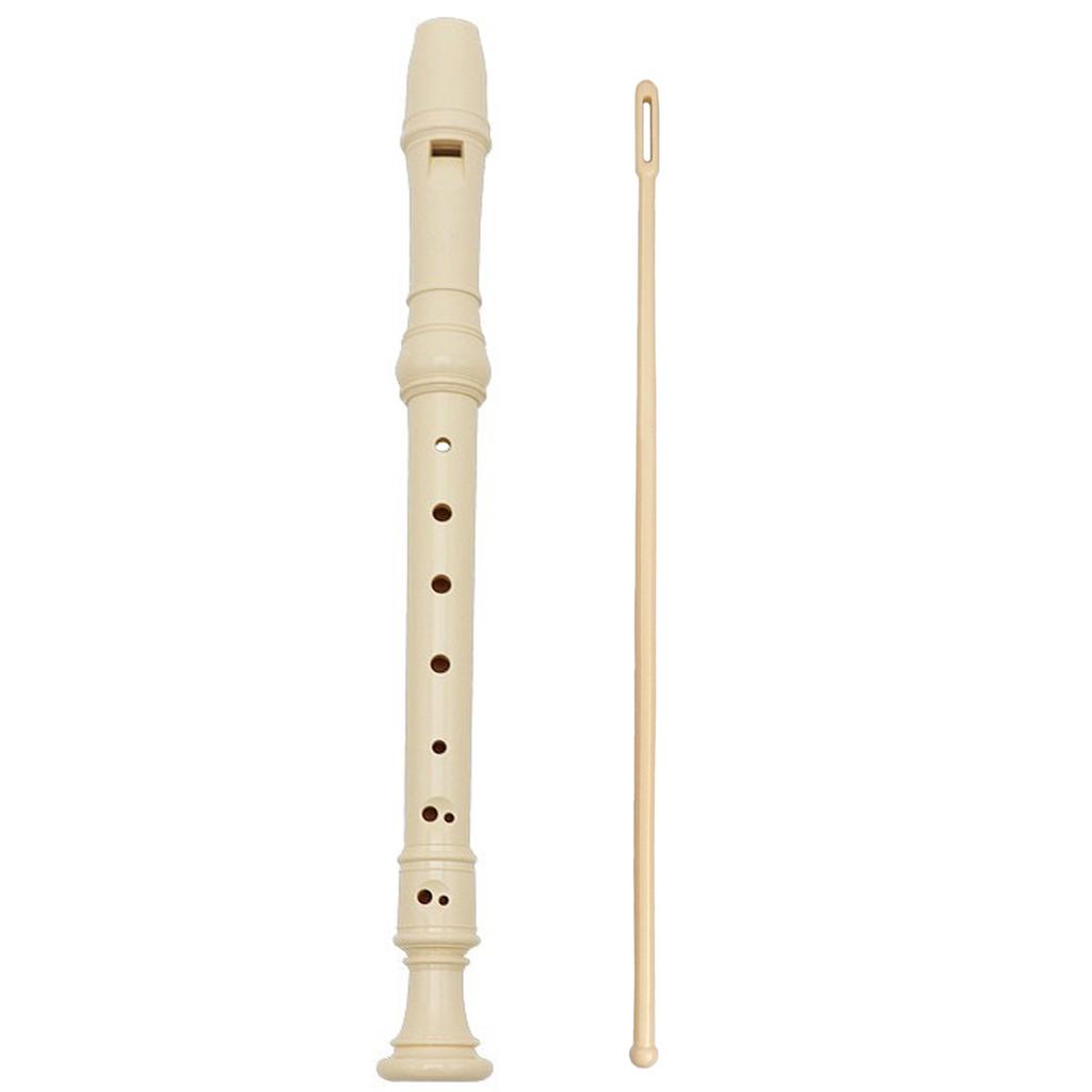 6-hole and 8-hole ABS Recorder for Students and Children Felt Pouch 8-hole German-style Soprano White Recorder