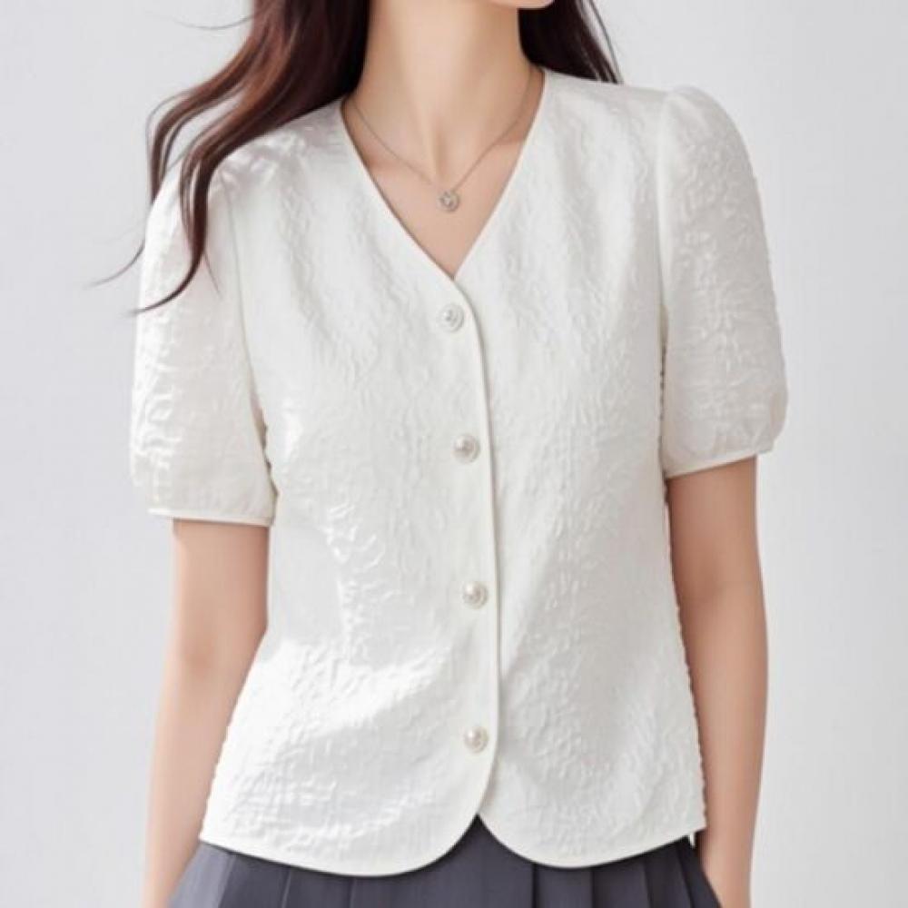 NaVaVa Women Elegant V Neck Short sleeVe Blouse Nb3187