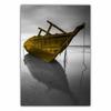 Fashion Retro Art Landscape Canvas Painting Yellow Sailboat Poster Office Wall Painting for Living Room Home Decoration Mural No Frame