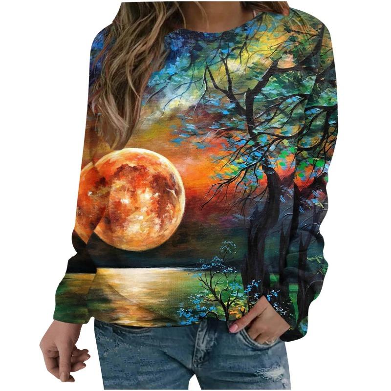 

2024 Горячая Распродажа Новый 3D Цифровой Печатный Различные Узоры Свитшот С Круглым Вырезом Топ S