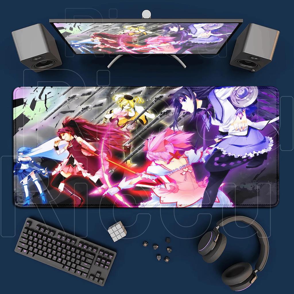 Mouse Pad Popular Puella Magi Madoka Magica Rubber Gaming Accessories Large XXL Laptop Keyboard Mat xMM Nonslip Antifray