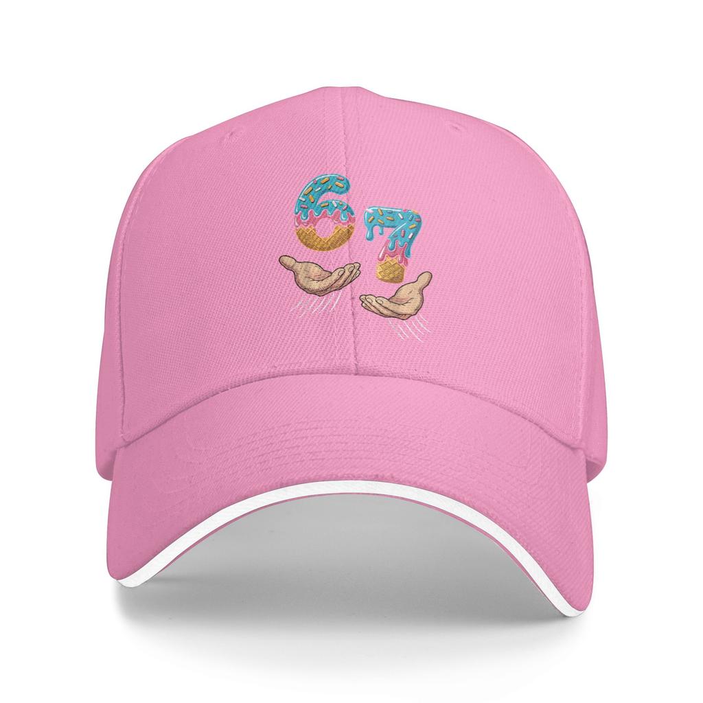 Six Seven 6 7 Ice Cream Hands Meme Baseball Cap Running Hippie High Quality Hip Hop Hats Male Fashion Design Baseball Caps