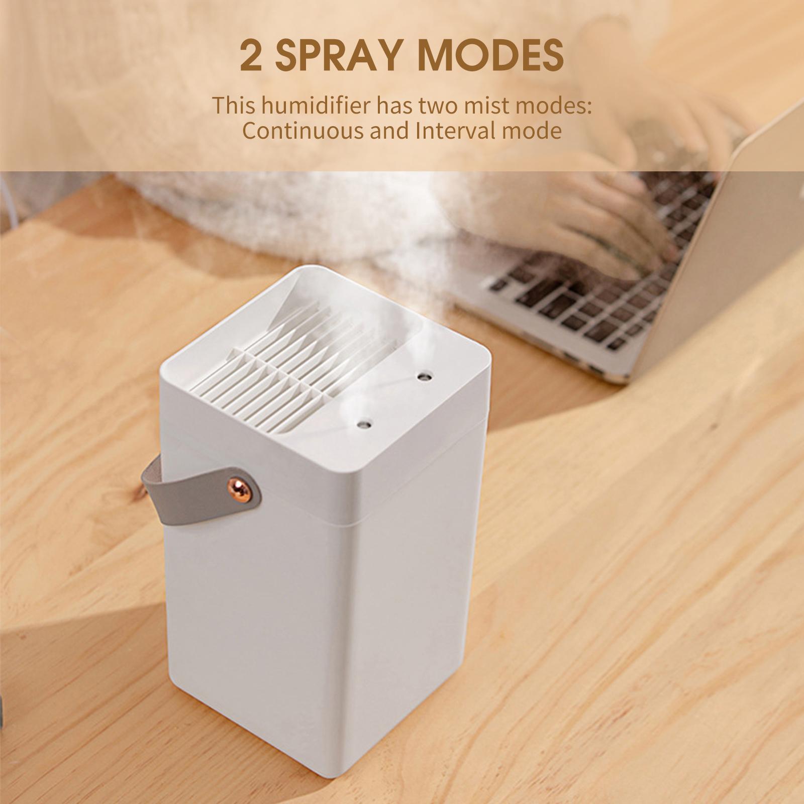 3L Mist Humidifier Dual Spray Cool Mist Humidifier Quiet USB Powered Bedroom Humidifier 2 Spray Modes Top-Fill Humidifier for Room Car