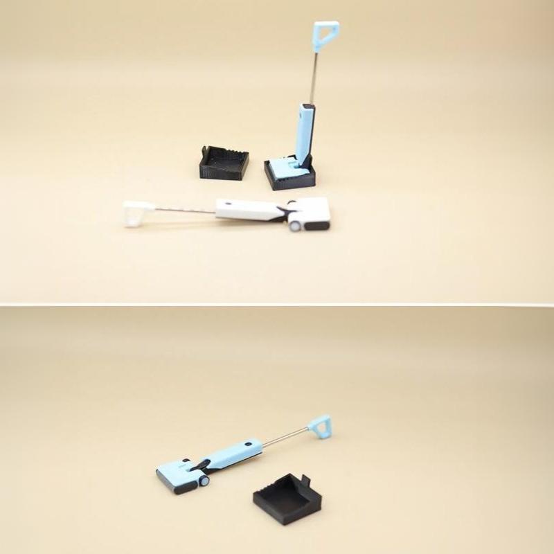 Miniature Floor Washer Ornament 1/12 Dollhouse Simulation Floor Scrubber Model Doll House Scene Decor Photography Props