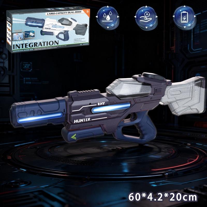 Children Pulse Bursting Electric Water Gun With Light Automatic Water Absorbing Powerful Water Spray Guns Outdoor Toys For Kids