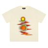 Dämmerungsreflexionen Reflexionsölmalerei Grafischer Druck T-Shirt Rundhals Herren und Damen Kurzarm Locker T-Shirt