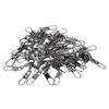 10PCS Fishing Barrel Swivels with Safe Snaps Stainless Steel High Strength Interlock Snap Rolling Co