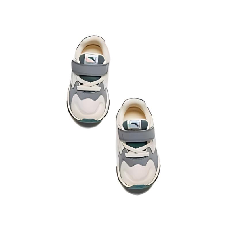 Anta Kids Versatile Comfortable Non-Slip Mid-Top Walking Shoes Baby Shoes Gray Green A312410006-4