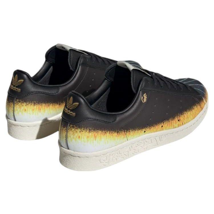Adidas Originals Han Meilin X Superstar 80S "Shen Monkey" Leather Low-Top Sneakers Unisex Sneakers Black Yellow Orange ID4385