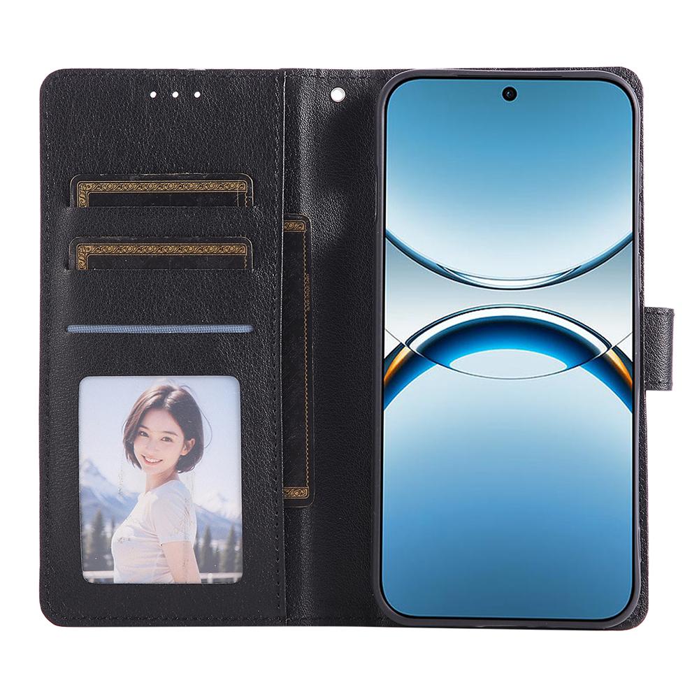 For Oppo Find X8 Pro 5G Case Wallet Stand View PU Leather Phone Cover with Wrist Strap